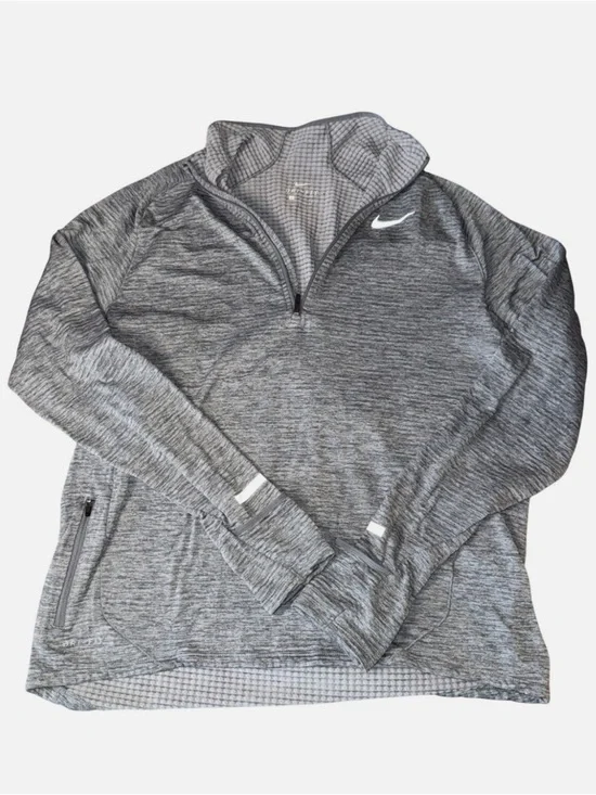 Men’s Nike 1/4 Zip Pullover Dri-FIT Element running top Grey Small - Picture 2 of 9